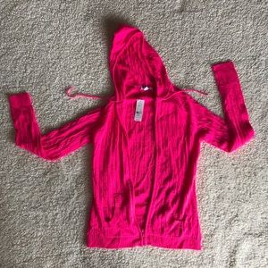 NEW❗️NY&Company hot pink zip up sweater